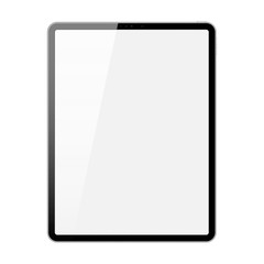 Tablet pc computer isolated on white background. Realistic vector illustration