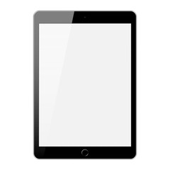 Tablet pc computer isolated on white background. Realistic vector illustration