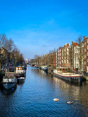 Fototapeta na wymiar Amsterdam The Netherlands historical city center and canals