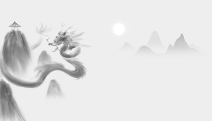 水墨龙
中国龙
龙
水墨画
东方龙
龙
写意动物龙
画龙
山水画
中国水墨画
水墨背景
艺术
插画
手绘龙
元素
动物元素
端午节
节气
