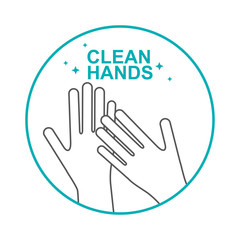 Washing hands icon. Sanitizer hands. Coronavirus. Clean hands.