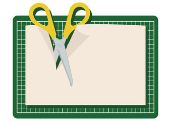 文房具のクリップアート。
ハサミのイメージイラスト。