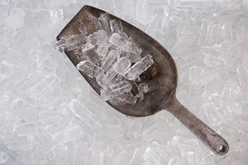 Ice tube back ground with spoon steel