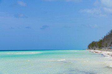 Fototapeta na wymiar most famous beach of the Bahamas