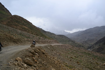 Fototapeta na wymiar bike ride through the mountains