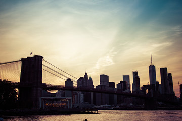 Brooklyn Bridge in the sunset © AngelHerrezuelo