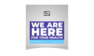 Medical Healthcare social medical banner  square Template  