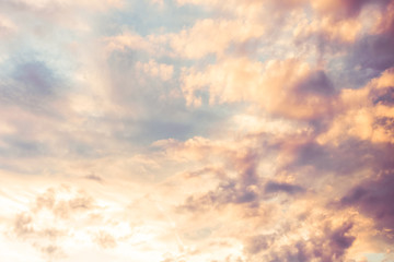 Beautiful Blue Sky with Dramatic Clouds. A Nature Spectacles backgrounds.