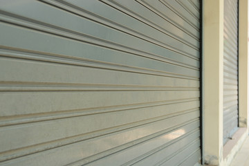 steel roller shutter door closed security