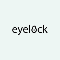 typography logo eye with logo vector template