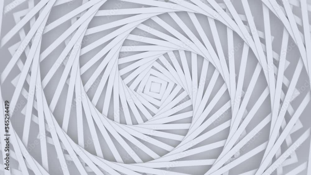 Aufkleber square spiral twisted shapes, rotating rectangles, loop geometric background
