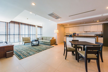 Modern bright flat interior design