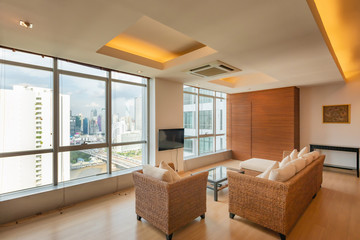 Modern bright flat interior design