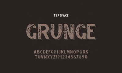 Original display alphabet. Vintage font design. Typeface. Vector Illustration.