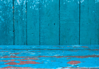 Fototapeta na wymiar Blue old vintage wood background