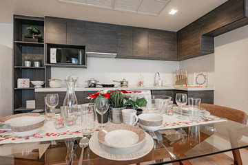 Modern, bright, clean, kitchen interior 
