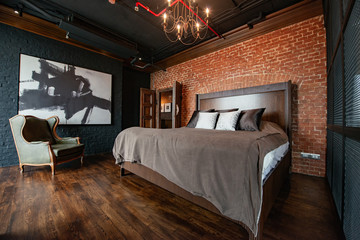 Beautiful Interior design loft Bedroom