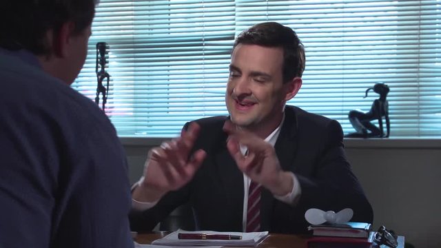 Angry Manager says no to his subordinate.