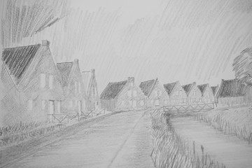 Architektur Entwurf Design Skizze und Zeichnung © darknightsky