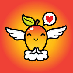 vector design of winged mango