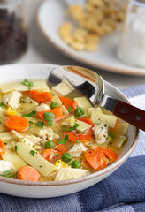 Bowl of Chicken Noodle Soup