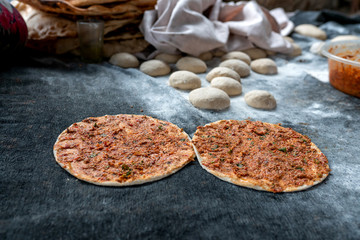 Preparation of organic tandoor bread and layered bread, one of the local flavors of Antioch