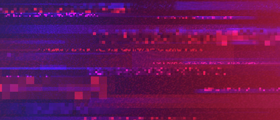 Pixelated cyberspace colorful background - 345304832