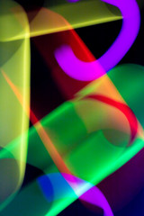 Abstract Neon 80s Style Lines and Swirls For Retro Background Cosmos Rave