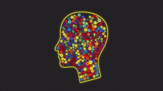 Education Concept With Head and Gears