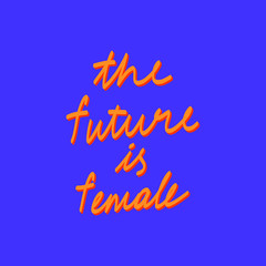 Vector lettering. Yellow letters on purple  background. Hand drawn 