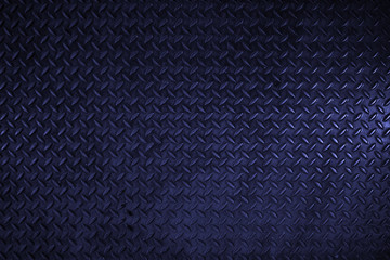 Seamless Metal Floor Plate With Diamond Pattern.Black metal background or black steel surface