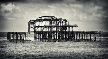 Brighton Pier burned down after arson.