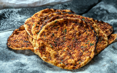 Preparation of organic tandoor bread and layered bread, one of the local flavors of Antioch