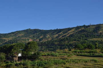 Hilly region of Nepal with greenery