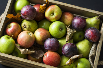 Wooden Box of Apples