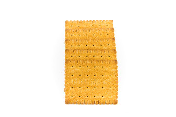 Frische Butterkekse auf weißem Hintergrund