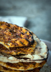Preparation of organic tandoor bread and layered bread, one of the local flavors of Antioch