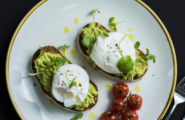 Poached Eggs on Avocado Toast