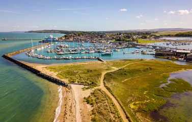 Fototapeta na wymiar aerial view of the harbour 