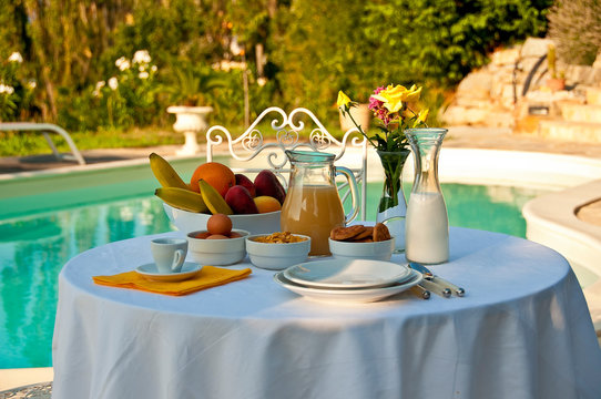 Pool breakfast