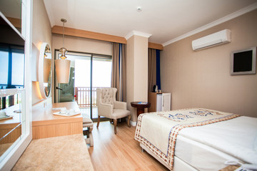 Modern Hotel Bedroom interior