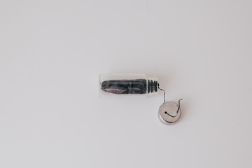 zero waste dental floss in glass jar