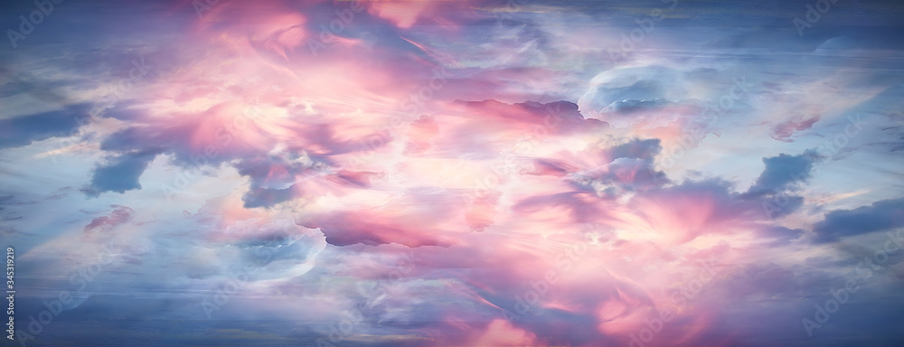 Wall mural orange sky universe swirling abstract background