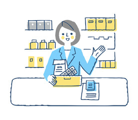 処方薬を処方する薬剤師