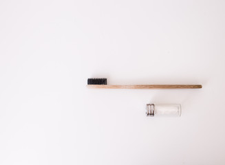 zero waste dental floss and bamboo toothbrush