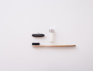 zero waste dental floss and bamboo toothbrush
