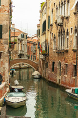 Obraz na płótnie Canvas City scenery with canal in Venice, Italy