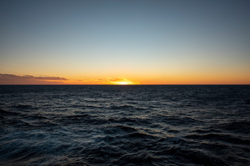 sunset in the sea