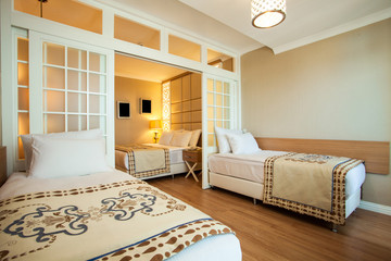 Modern Hotel Bedroom interior