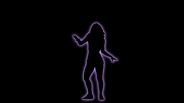Glowing Dancer Silhouette